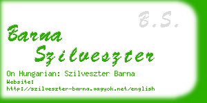 barna szilveszter business card